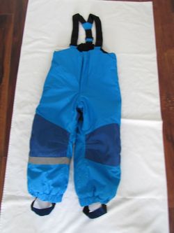 H & M, 3-4T Blue Snow Bibs