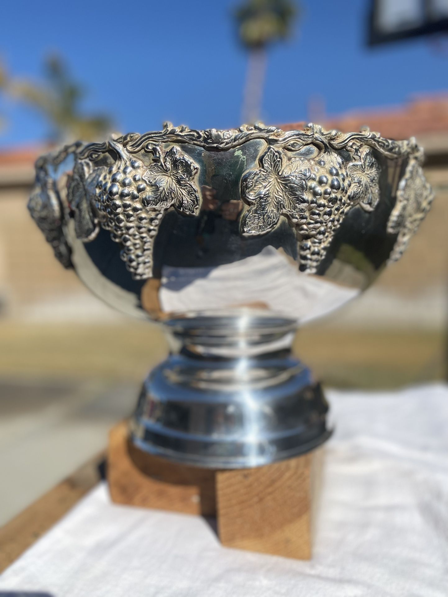 Vintage Rare Silver Plated Punch Bowl