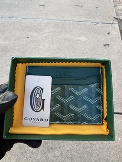 Goyard Card Holder Wallet In Green