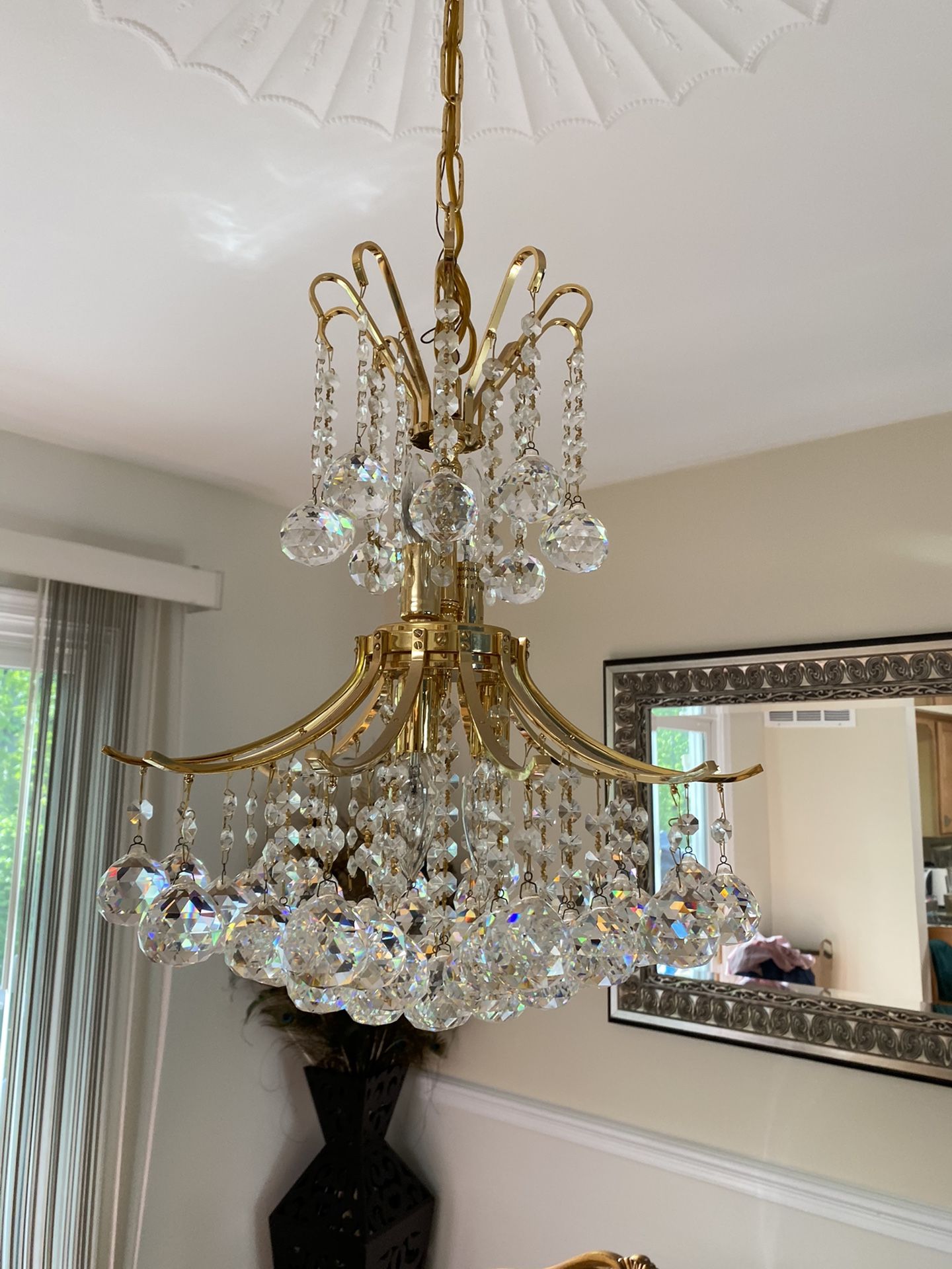 Gold & Crystal Chandelier