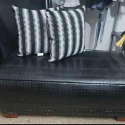 Oversized Snake Print Ottoman