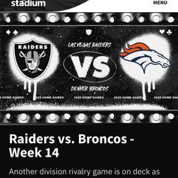Las Vegas Raiders Vs Denver Broncos