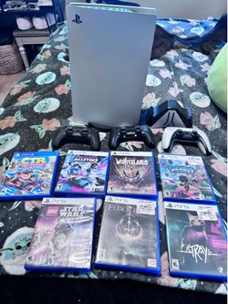 PS5- Disk Version plus games and controllers