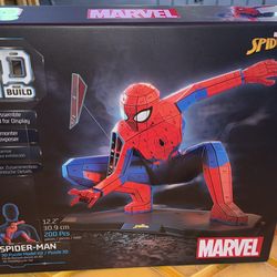 4D Build, Marvel Spider Man 3D Puzzle Model Kit Full-Body Pose, Marvel Collectibles & Desk Décor