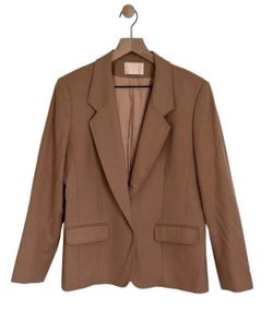 Vintage Pendleton 100% Virgin Wool Tan Blazer Size 14