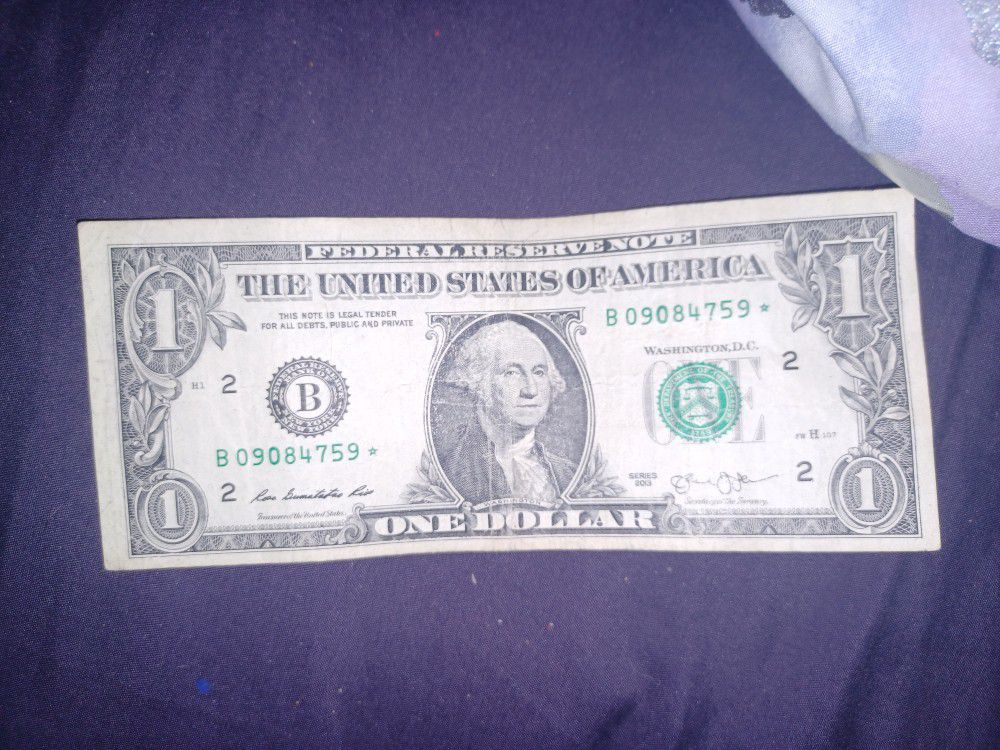 1$ Starnote Bill