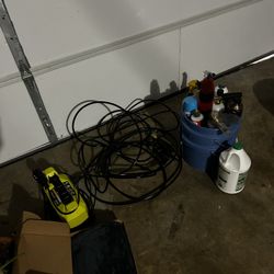 Pressure Washer And Accessories, Perfect For Detailing Exterior, Bottles Are 8/10 Full Or More, Barely Used, Don’t Have Time For Them 
