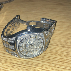 Bulova iced out diamond watch