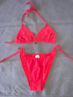 Red swimsuit