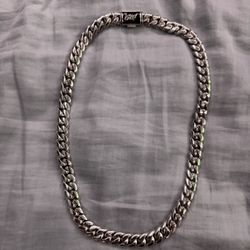 GLD Cuban Link 14” White Gold Plated