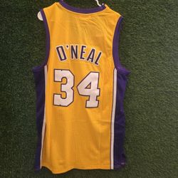 LA Lakers O'Neal #34 Yellow X-Large Basketball Jersey