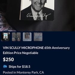 Vin Scully Microphone Collectible $120