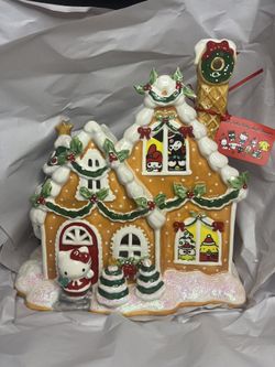 Hello Kitty Christmas Gringerbread House Ceramic Tea Light