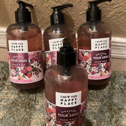 Find My Happy Place Hand Soap 🧼 in Blush Rose & Magnolia 🌹🌸 scent 9.5 oz Set of 4 Bottles