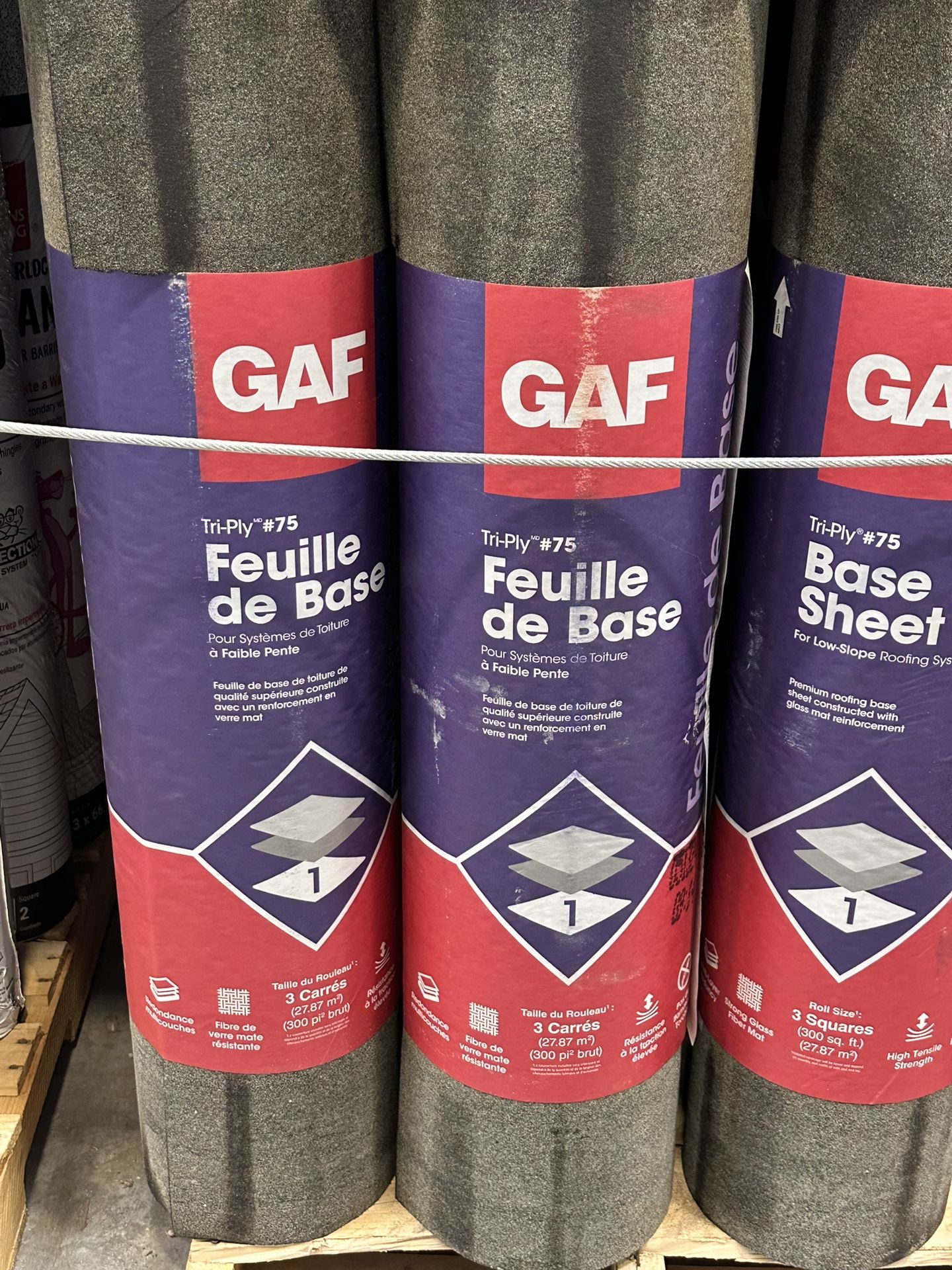 GAF Tri-Ply #75 Roofing Base Sheet 300 Sq. ft. (13 Rolls Available)