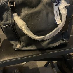 Dooney & Bourke Large Gray Leather Tote Bag