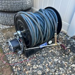 Electric Coxreel with 325ft 1/2”. Hose with spray wand 