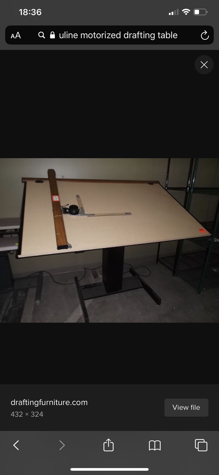 Mayline Electronic Drafting Table with Compass mechanism