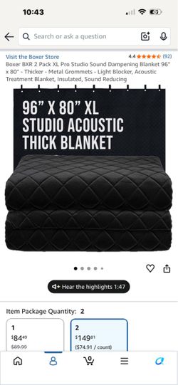Boxer BXR dampening blanket