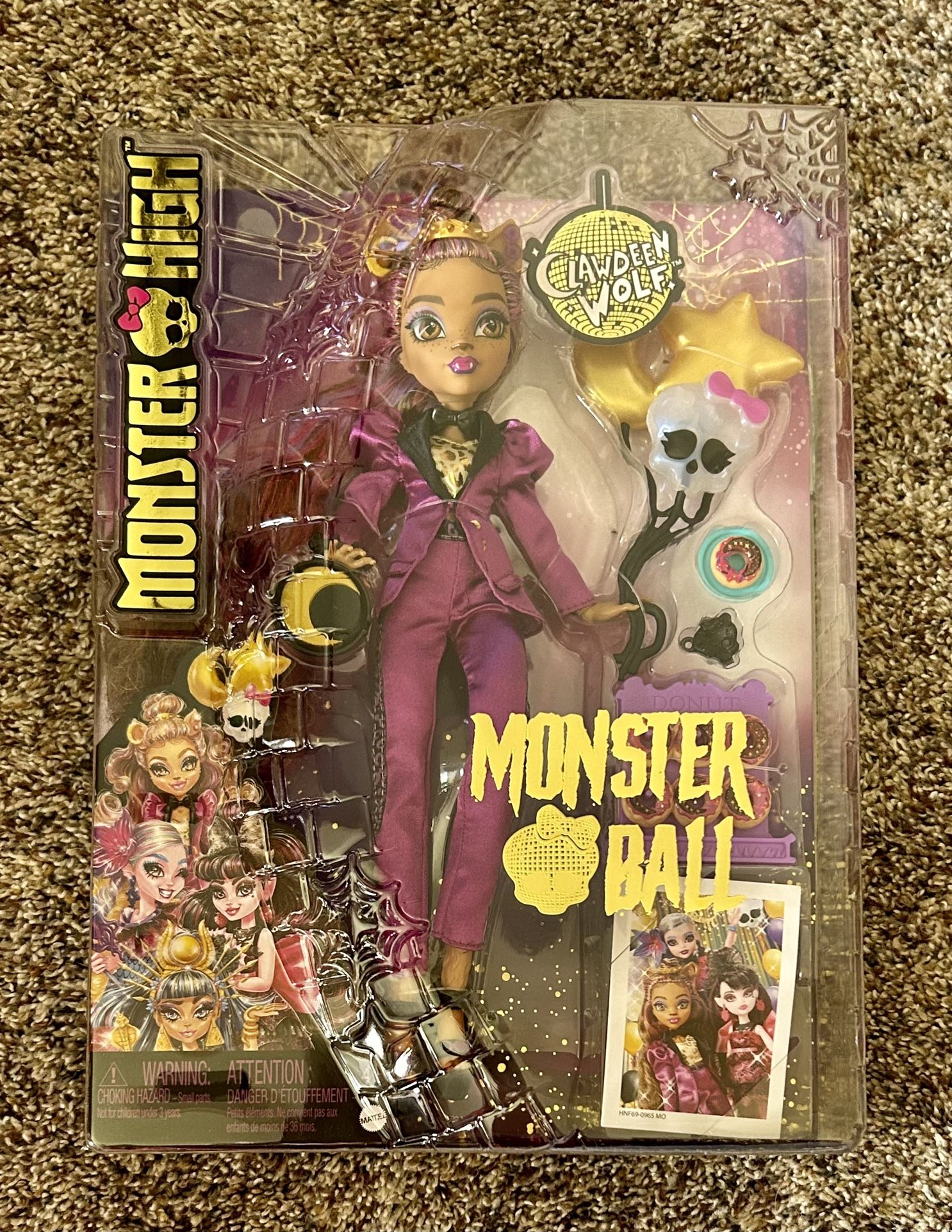 MONSTER HIGH MONSTER BALL CLAWDEEN WOLF 2023 NEW!