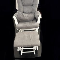 Glider chair with foot ottoman