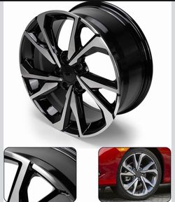 3 pack New 18 inch Alloy Wheel Rim Replacement Compatible with Honda Civic 2017-2021, 18 inch x 8 inch Wheel Rim replacement |Black | OEM Quality