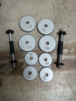 Standard Weights with Dumbbell Bars