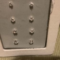 Sterling Silver Earrings (4 Pairs )