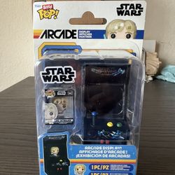 NEW IN HAND STAR WARS BITTY Arcade Funko Pop Movies Luke Skywalker 8-Bit Gaming