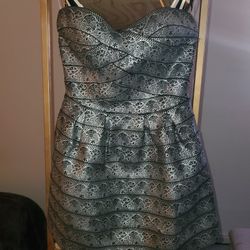 Black And Silver Mini Dress