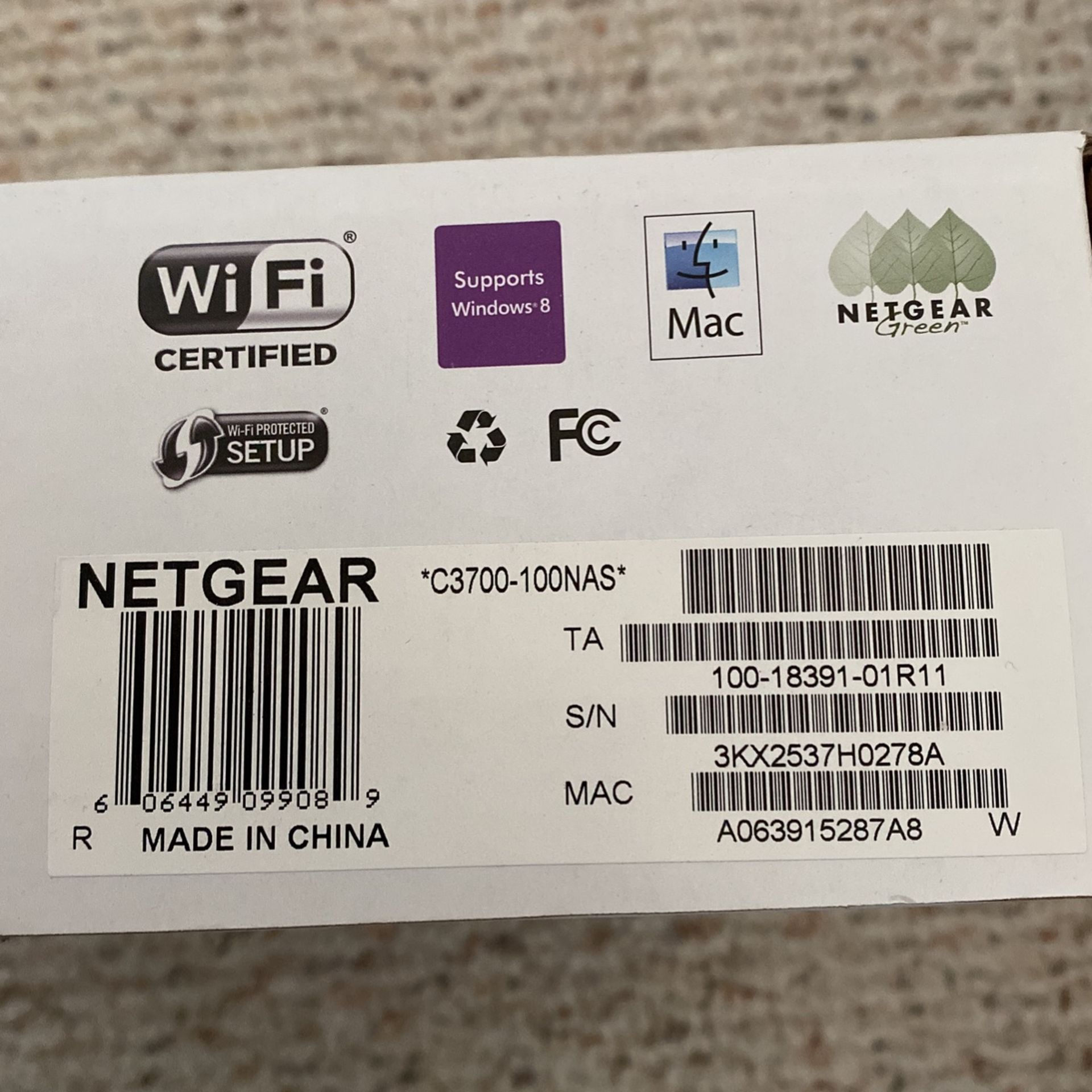 Netgear N600 Cable Modem Router Combo