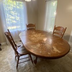 Dining Table With Three Chairs