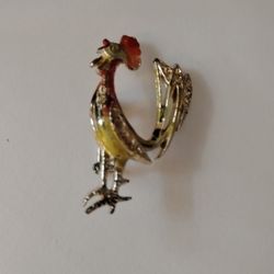 Jewelry - Enamel Rhinestone Rooster Pin 