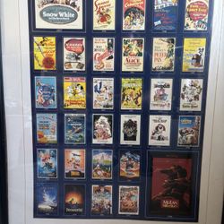 Disney 75th Year Movies Anniversary Poster framed