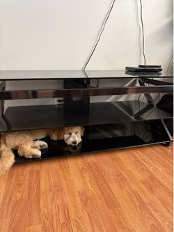 Black TV stand