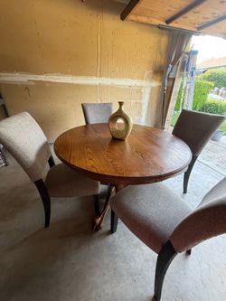 Dining table and chairs