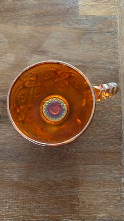 3- Carnival glass punch cups