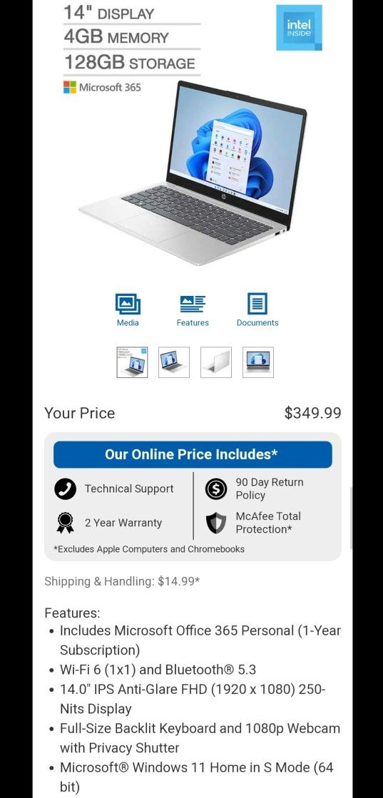 New HP 14"  Laptop (OBO)