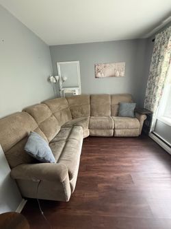 Reclining Sectional Beige color