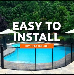 New Life Saver Pool Fence DIY Black Mesh 4’ x 12’ Fencing Section Kit