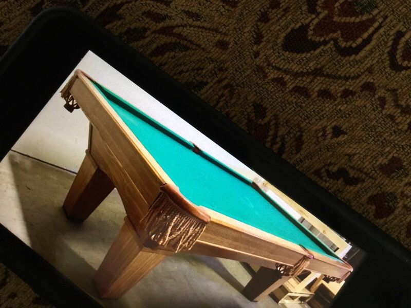 Brunswick Danbury 8 Foot Pool Table with Sahara Contender Cloth and Play  Kit 