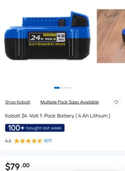 Kobalt 24-Volt 4.0 Ah Lithium-Ion Battery