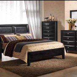 Emily black bedroom set now only $699. Easy finance option. Same day delivery.