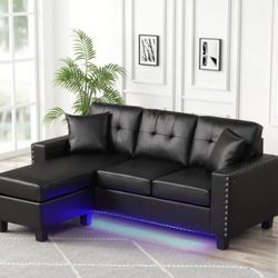 Small Black Sectional