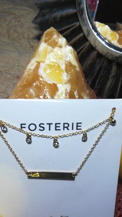 Gold and CZ layered necklace