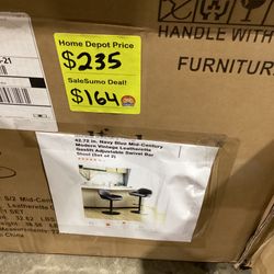 Navy Blue Modern Bar Stool Set Of 2