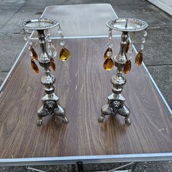 2 Vintage Candle Holders 