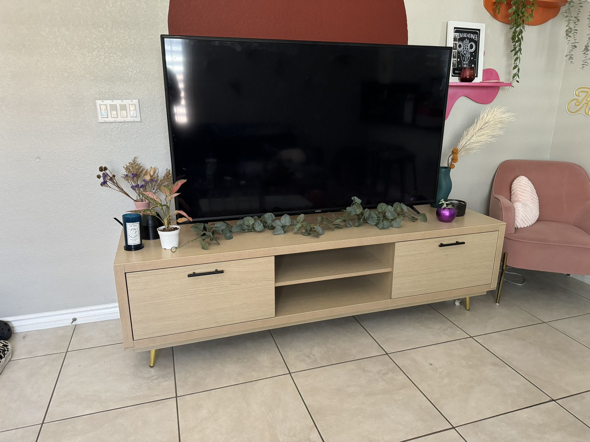 Long Wooden TV Stand