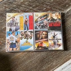 DVD Bundles (4 Outrageous Comedies + 4 Action Movies)