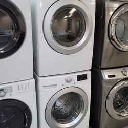 LG Front Loading Washer And Stackable Gas Dryer Set 